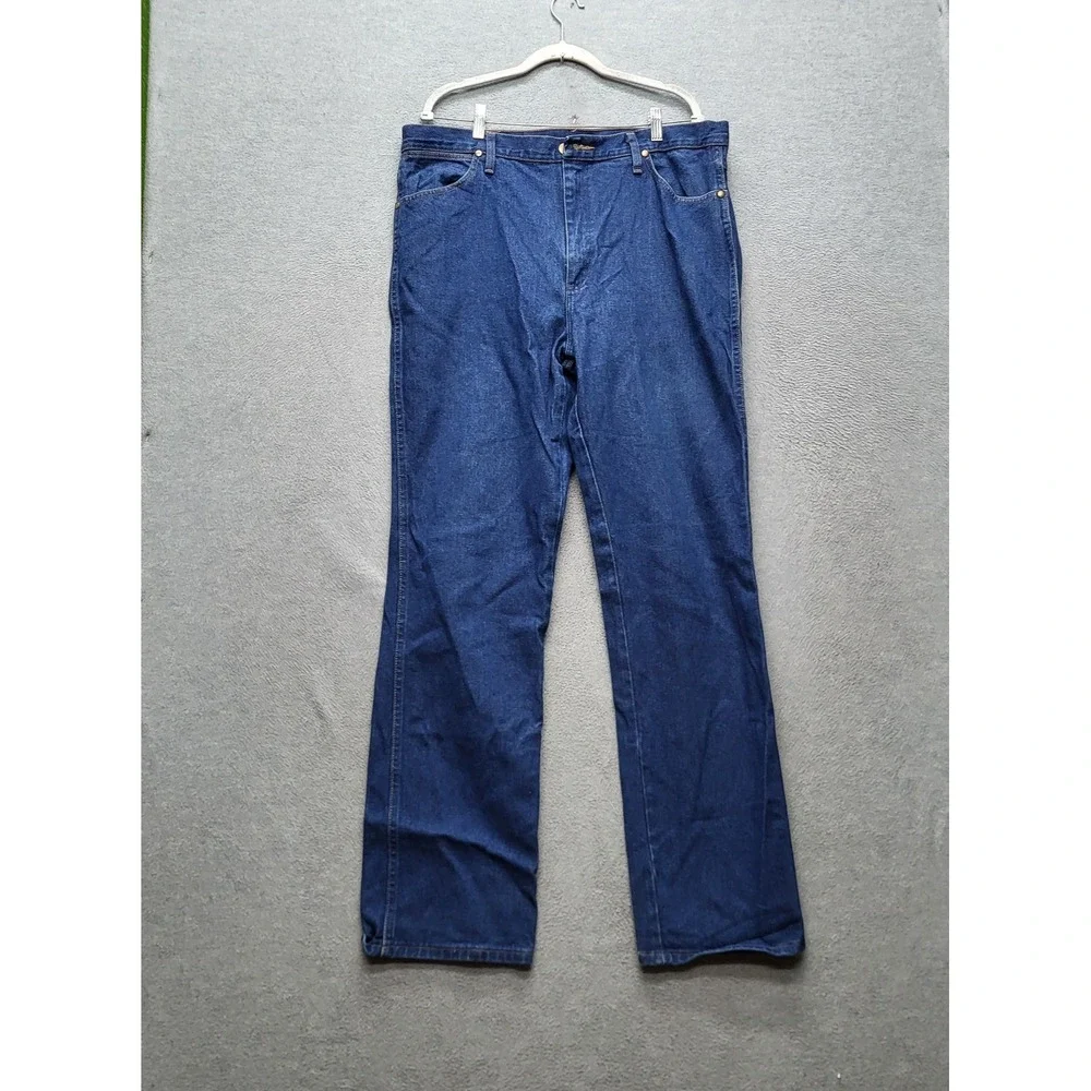 Wrangler Men Jeans 38X36 Blue Denim 939PWD Straight Fit‎ Logo 34